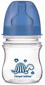 Бутылочка Canpol Babies Colourful Animals 35/205, 120 мл. в наборе с соской, синяя (Canpol, 250930089)